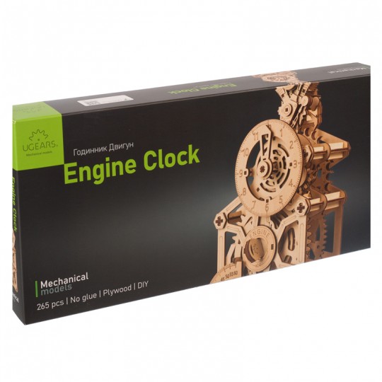 Horloge à moteur Ugears - Puzzle 3D mécanique en bois UGEARS - 1