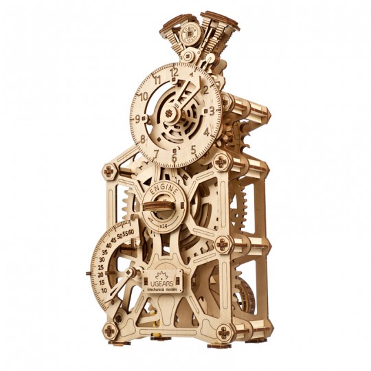 Horloge à moteur Ugears - Puzzle 3D mécanique en bois UGEARS - 2