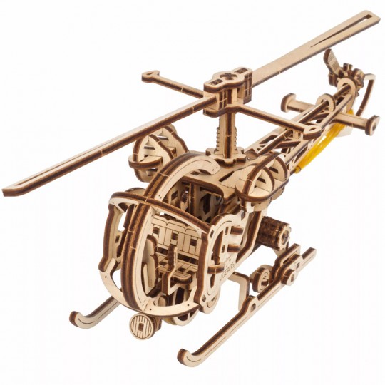 Mini Hélicoptère Ugears - Puzzle 3D mécanique en bois UGEARS - 2