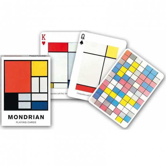 Jeu de 55 cartes thème Mondrian - Piatnik Piatnik - 1