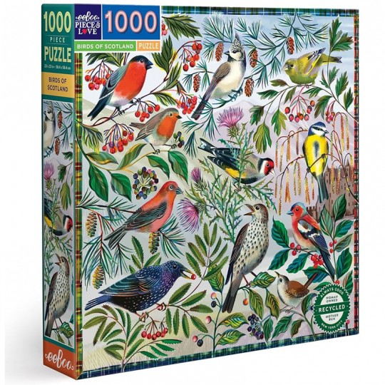 Puzzle 1000 pcs Birds of Scotland - Eeboo Eeboo - 1