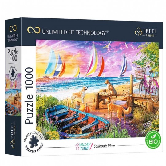 Prime Puzzle 1000 pcs Vue sur les Bâteaux à Voile - Trefl TREFL SA - 1