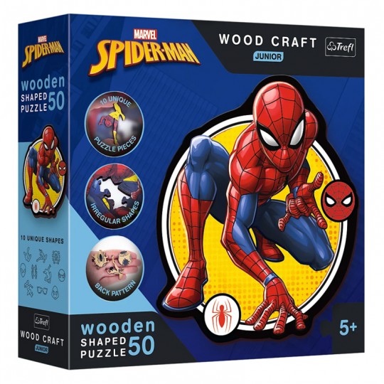 Puzzle en Bois Junior Spiderman Power 50 pcs - Trefl TREFL SA - 1