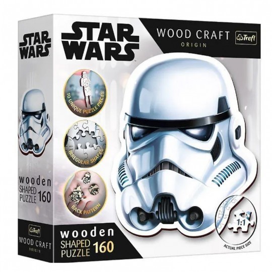Puzzle en Bois Junior Star Wars : Casque Contour Stormtrooper 160 pcs - Trefl TREFL SA - 1