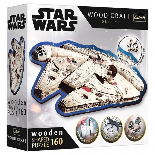 Puzzle en Bois Junior Star Wars : Sokol Millenium 160 pcs - Trefl TREFL SA - 1