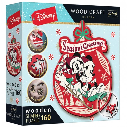 Puzzle en Bois Junior Disney : Mickey and Minni's Christmas Adventure 160 pcs - Trefl TREFL SA - 1