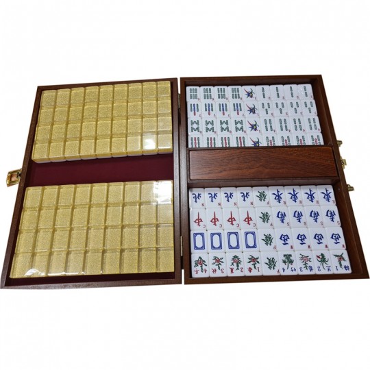Mahjong Complet Boîte bois luxe Loisirs Nouveaux - 2