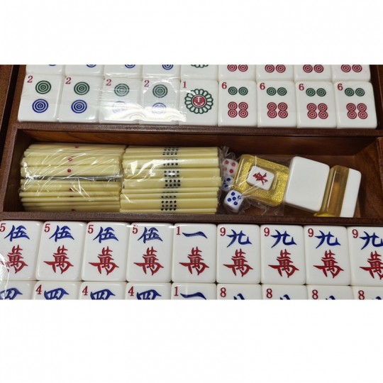 Mahjong Complet Boîte bois luxe Loisirs Nouveaux - 3