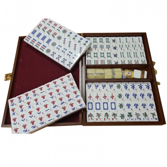 Mahjong Complet Boîte bois luxe Loisirs Nouveaux - 4