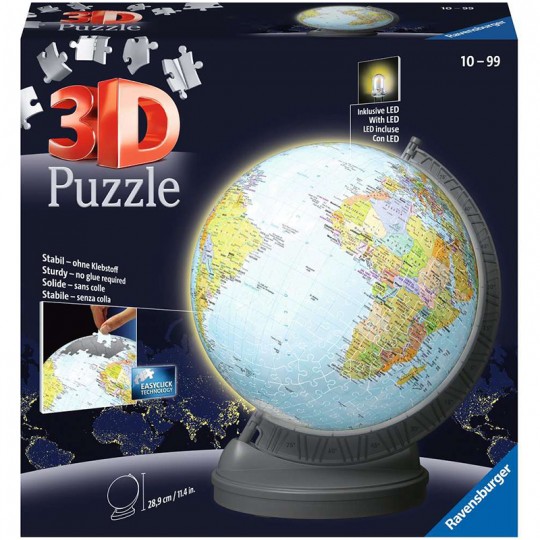 Puzzle 3D Globe illuminé - 540 pcs Ravensburger - 1