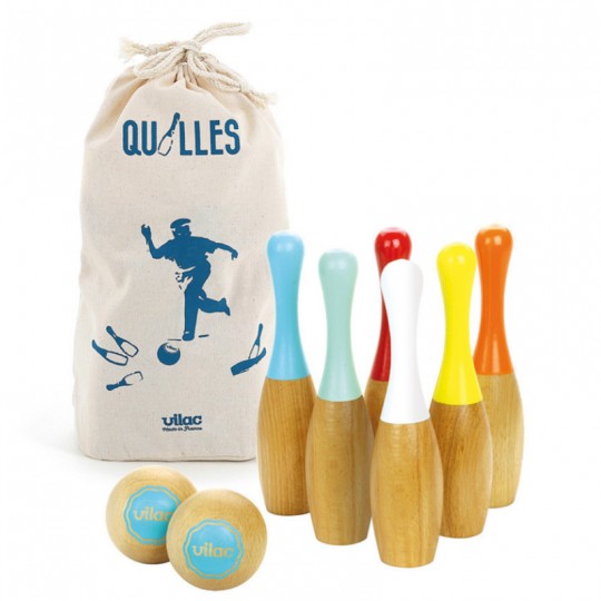 6 quilles bowling bicolores - Vilac Vilac - 1