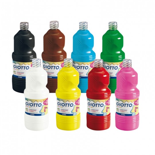 Assortiment gouache Giotto 8 x 1000 ml couleurs primaires Giotto - 1