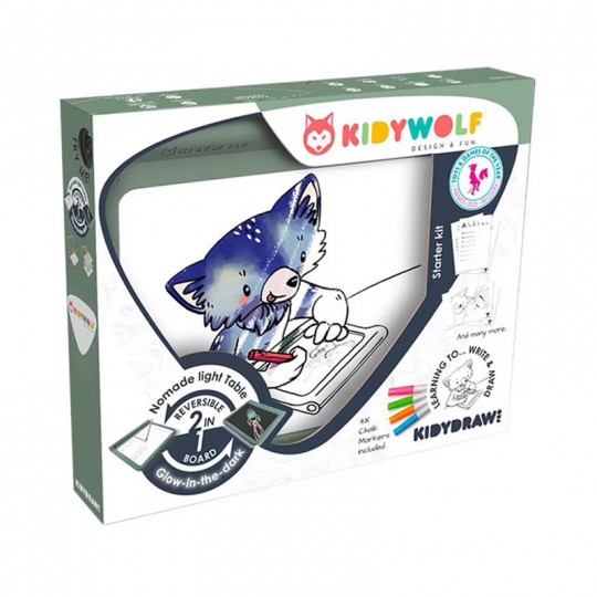 Kidydraw Pro - tablette lumineuse verte A4 transportable Nespart - 1