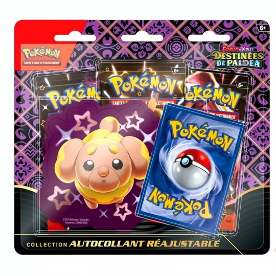 Tripack Collection autocollant réajustable Pâtachiot Écarlate et Violet EV4.5 Destinées de Paldea Pokémon - 1