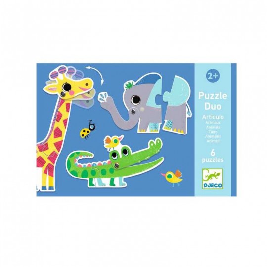 Puzzle duo articulo Animaux  sauvages - Djeco Djeco - 1