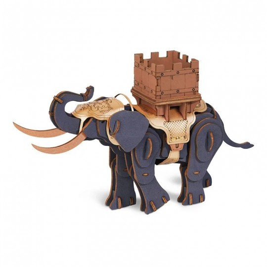 Eléphant de Combat - Puzzle 3D en bois Rokr Rokr - 1