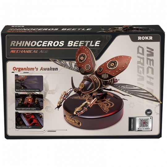 Scarabée rhinocéros Steampunk- Puzzle 3D Rokr Rokr - 2