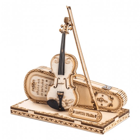 Boîte à Musique Violon Modèle Cappricio - Puzzle 3D Mécanique en bois Rokr Rokr - 3