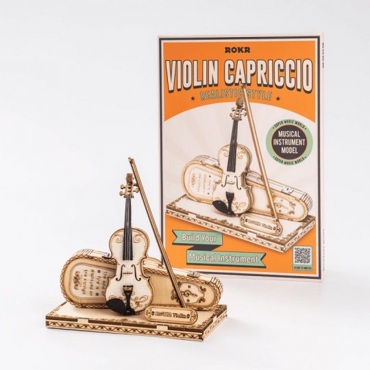 Boîte à Musique Violon Modèle Cappricio - Puzzle 3D Mécanique en bois Rokr Rokr - 1