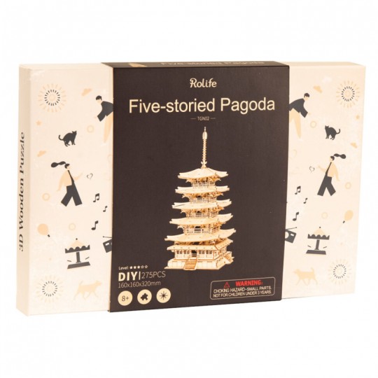 Pagode à 5 étages - Puzzle 3D en bois Rolife Rolife - 1