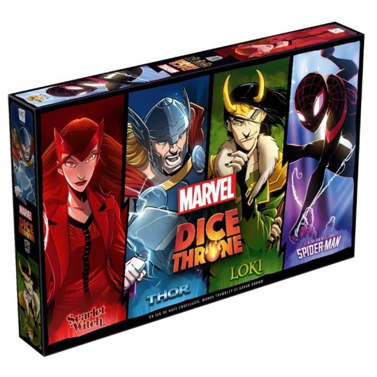 Dice Throne Marvel - Thor, Loki, Spiderman, Scarlet Witch Lucky Duck Games - 1