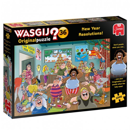 Puzzle 1000 pcs Wasgij Original 36 New Year Resolutions! Jumbo Diset - 1