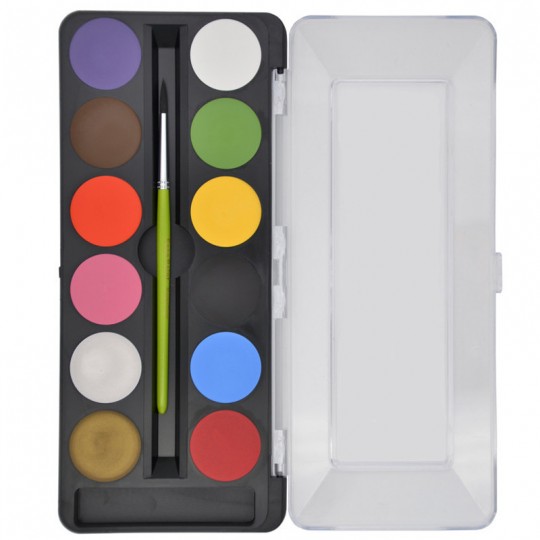 GRIMTOUT PALETTE Kermesse 12 Couleurs + 1 Pinceau Grim'Tout - 1