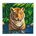 CRYSTAL ART Kit tableau broderie diamant 30x30cm-Tigre Crystal Art - 1 CRYSTAL ART Kit tableau broderie diamant 30x30cm-Tigre Crystal Art - 1