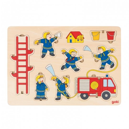 Puzzle à empiler 7 pcs Pompiers - Goki Goki - 1