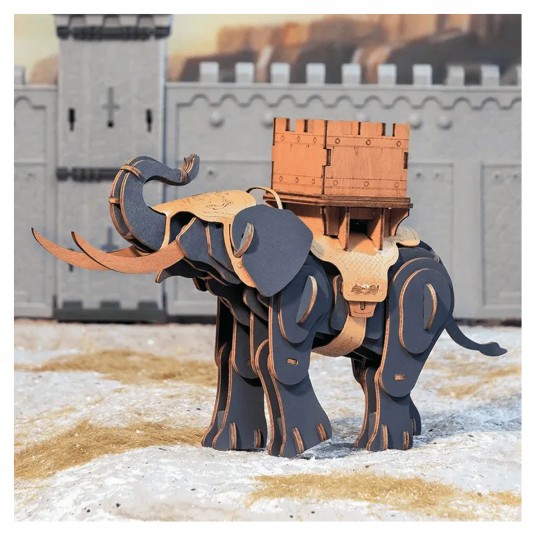 Eléphant de Combat - Puzzle 3D en bois Rokr Rokr - 5