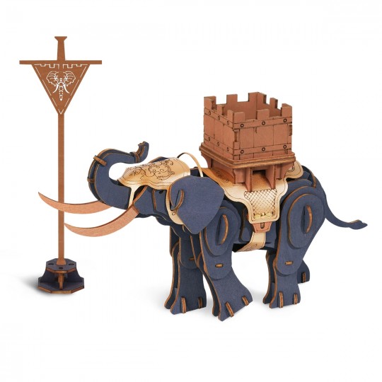 Eléphant de Combat - Puzzle 3D en bois Rokr Rokr - 3