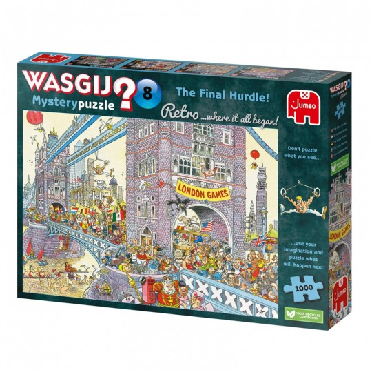 Puzzle Wasgij Retro Mystery 8 The Final Hurdle ! 1000 pcs - Jumbo Dujardin - 1