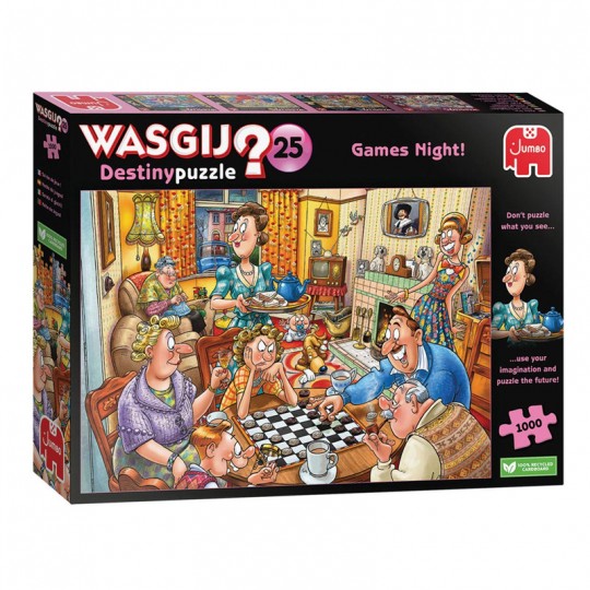 Puzzle Wasgij Destiny 25 Games Night ! 1000 pcs - Jumbo Dujardin - 1