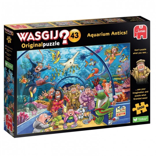 Puzzle Wasgij Original 43 Aquarium Antics ! 1000 pcs - Jumbo Dujardin - 1