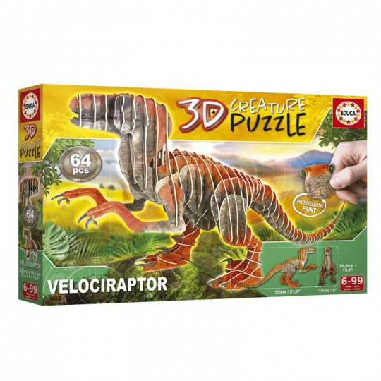 Velociraptor 3D Creature Puzzle Educa - 1