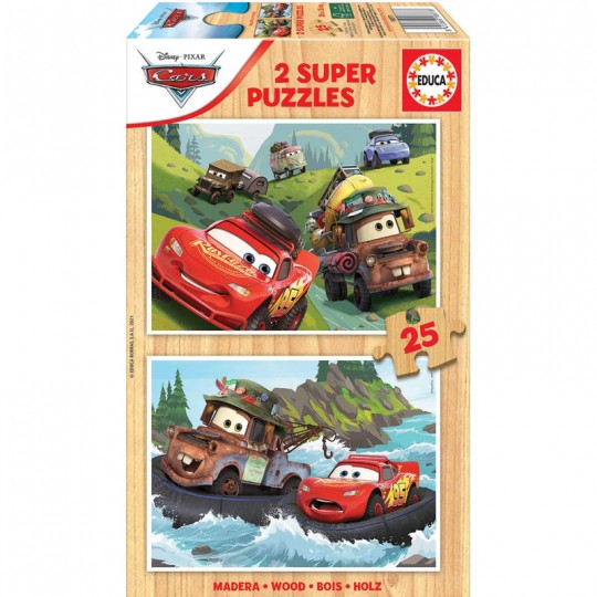 Puzzles bois 2×25 pcs Cars Disney - Educa Educa - 1