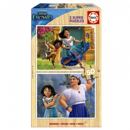 Puzzles bois 2×50 pcs Encanto Disney Educa - 1