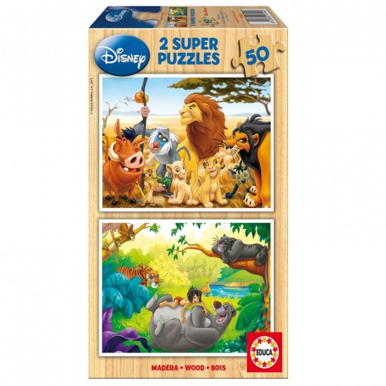 Puzzles Bois 2×50 pcs Animal friends Disney -  Educa Educa - 1