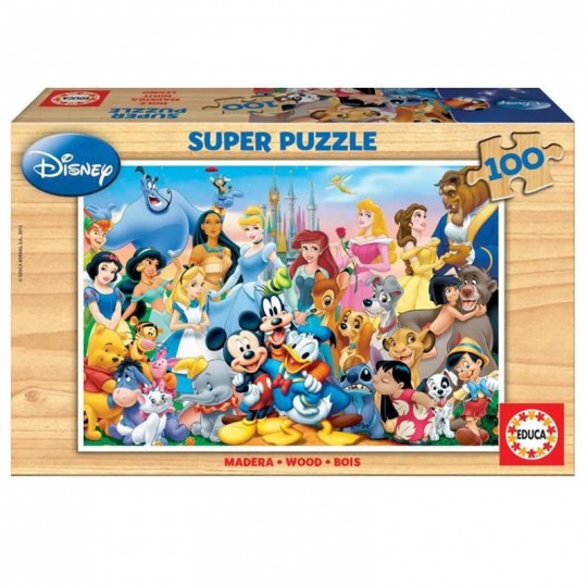 Puzzle bois 100 pcs Le monde merveilleux de Disney - Educa Educa - 1