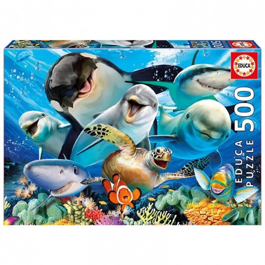 Puzzle 500 pcs Selfie sous l'eau - Educa Educa - 1