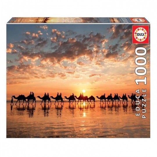 Puzzle 1000 pcs Golden sunset on Cable Beach, Australia - Educa Educa - 1