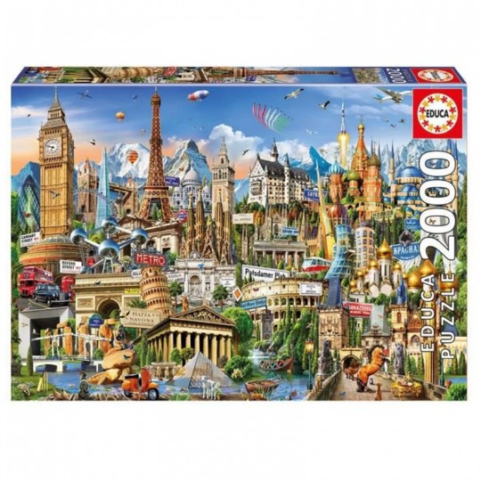 Puzzle 2000 pcs Symboles d'Europe - Educa Educa - 1