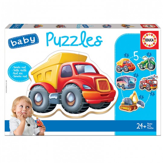 Coffret de 5 Baby Puzzles Véhicules - Educa Educa - 2