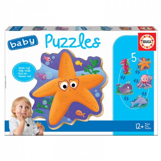 Coffret de 5 Baby Puzzles Animaux aquatiques - Educa Educa - 1