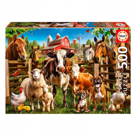 Puzzle 500 pcs Les Malins De La Ferme - Educa Educa - 1