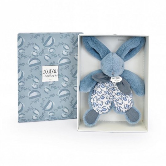 DOUDOU lapin bleu : Doudou plat 18 cm - Doudou et Compagnie Doudou et compagnie - 2