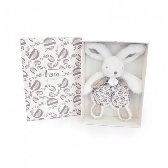 DOUDOU lapin blanc : Doudou plat 18 cm - Doudou et Compagnie Doudou et compagnie - 1