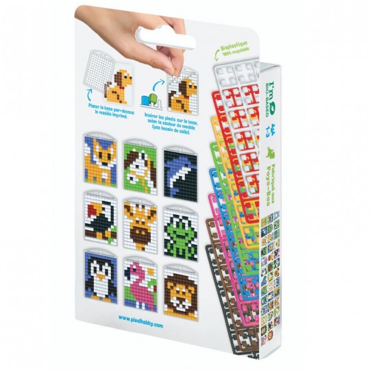 PIXEL Kit créatif 3 porte-clés + livret 38 modèles - Animaux Pixel - 2