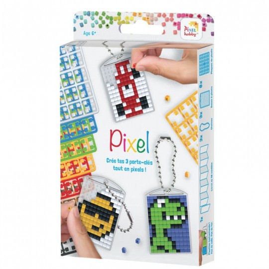 PIXEL Kit créatif 3 porte-clés + livret 38 modèles - Fun Pixel - 2
