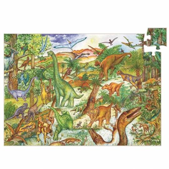 Puzzle Observation - Dinosaures 100 pièces + livret Djeco - 1